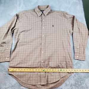 Ralph Lauren Tan Plaid Blake Button-Down Shirt